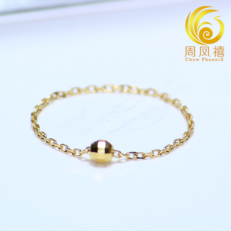 akoya 金链正圆无瑕极强光 18k 周凤禧珍珠 日本 天然海水珍珠戒指 akoya 金链正圆无瑕极强光 18k 周凤禧珍珠 日本 天然海水珍珠戒指