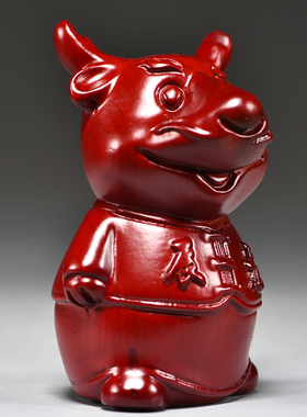 木雕祝福客厅吉祥物木头摆件风水