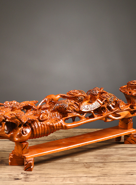 花梨木雕人生如意摆件实木家居办公玄关红木装饰S工艺生日乔迁送