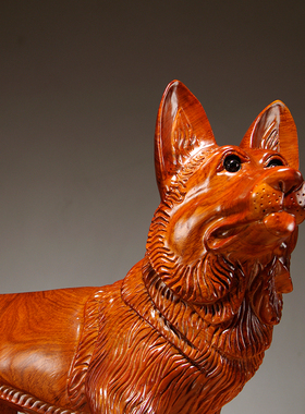 吉祥物祝福客厅实木质工艺品木头