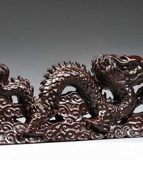 黑檀祝福吉祥物实木雕刻摆件补角