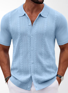 短袖针织衫T恤休闲开衫POLO衫