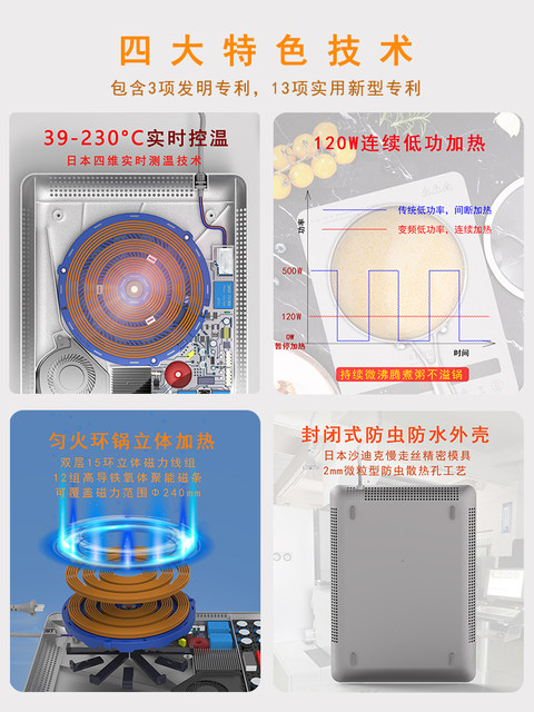 Rikyu precision temperature control induction cooker 2200W