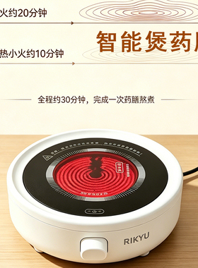 Rikyu利休日式迷你电陶炉煮茶家用玻璃壶养生小型电热炉煲药泡茶