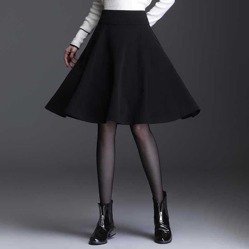 2021秋冬新款显瘦a字高腰大摆裙 欣聚荣半身裙