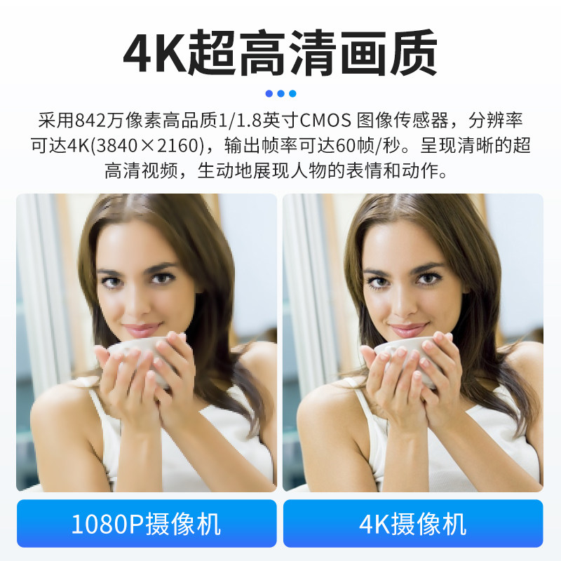 数真4KP60帧高清视频会议摄像头云台遥控AI智能跟踪HDMI/SDI/USB云台20倍光学变焦广角直播录播会议摄像机