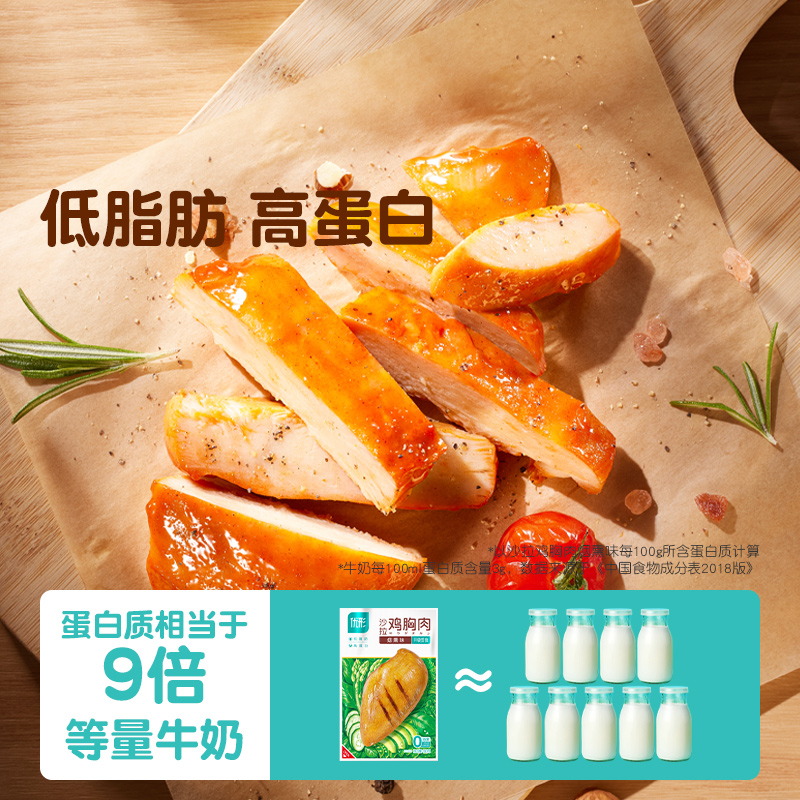 优形沙拉鸡胸肉健身代餐即食 高蛋白鸡肉零食低脂即食食品官方