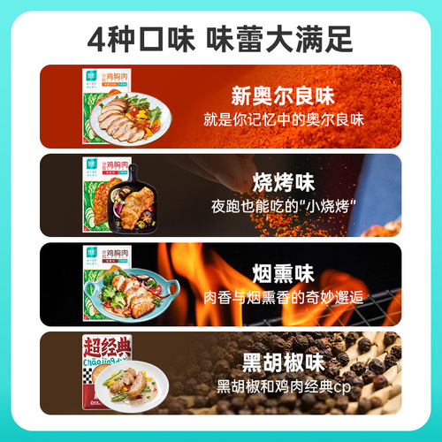 优形即食鸡胸肉组合9袋沙拉健身代餐即食低脂高蛋白鸡肉零食