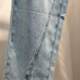 The label has been removed - the brand removed the stretch spring and autumn casual micro-flare denim trousers