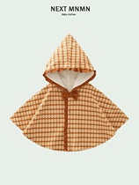 UK NEXT MNMN baby cloak autumn ocean gas female baby outside the cape with hat cloister knitted blouse 1