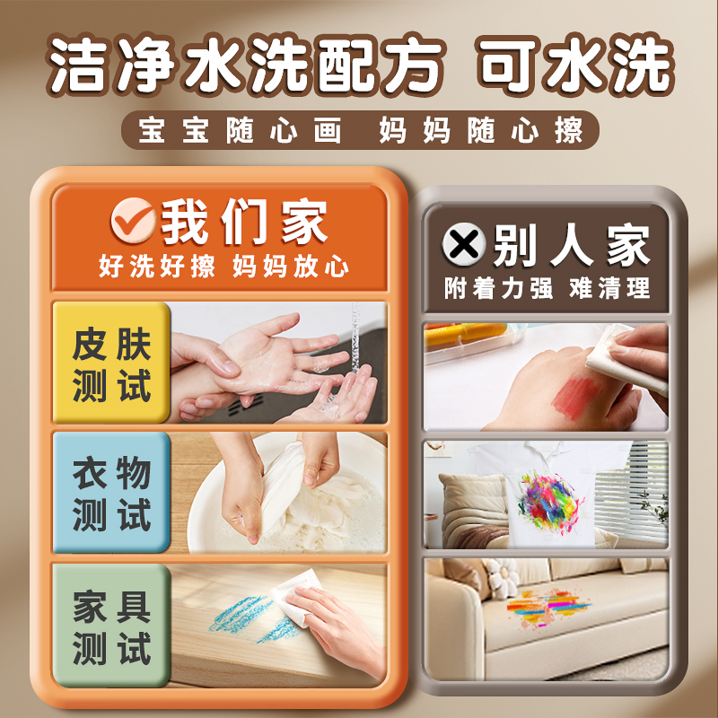 得力水彩笔儿童可水洗无毒小学生幼儿园专用24色画笔套装36色美术课宝宝画画笔绘画涂色48色粗头水性一年级用