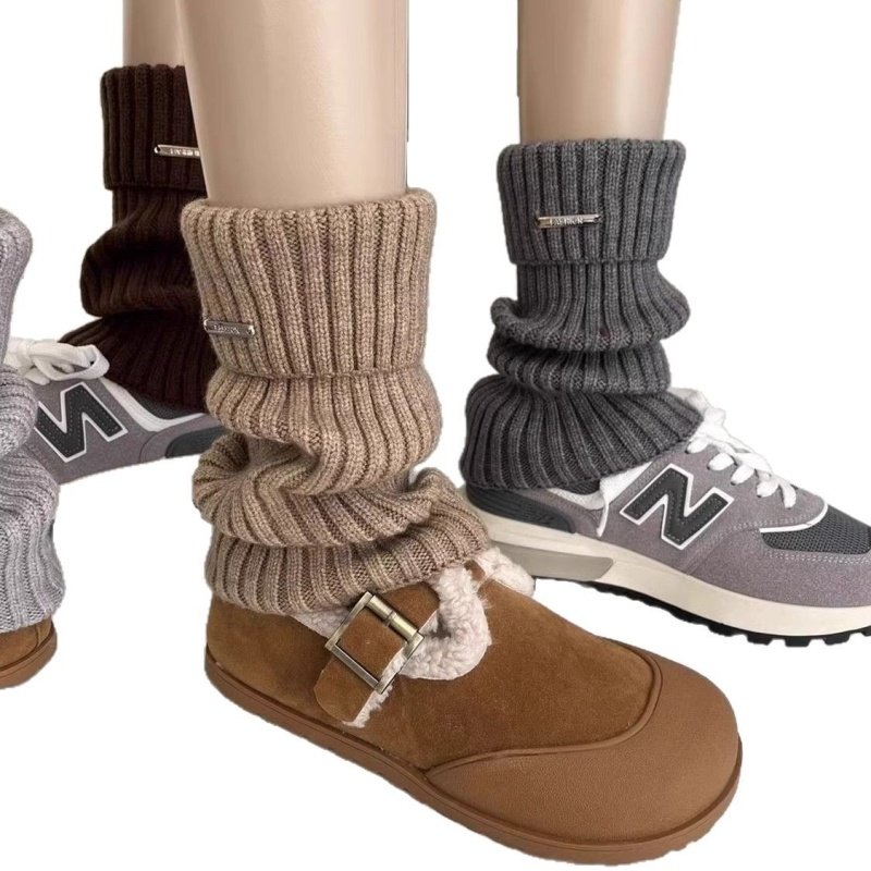 雪地靴袜套美式复古金属针织堆堆袜棉袜女款秋冬季小腿袜加厚时髦,淘宝优惠券,粉丝福利购,淘宝优惠卷