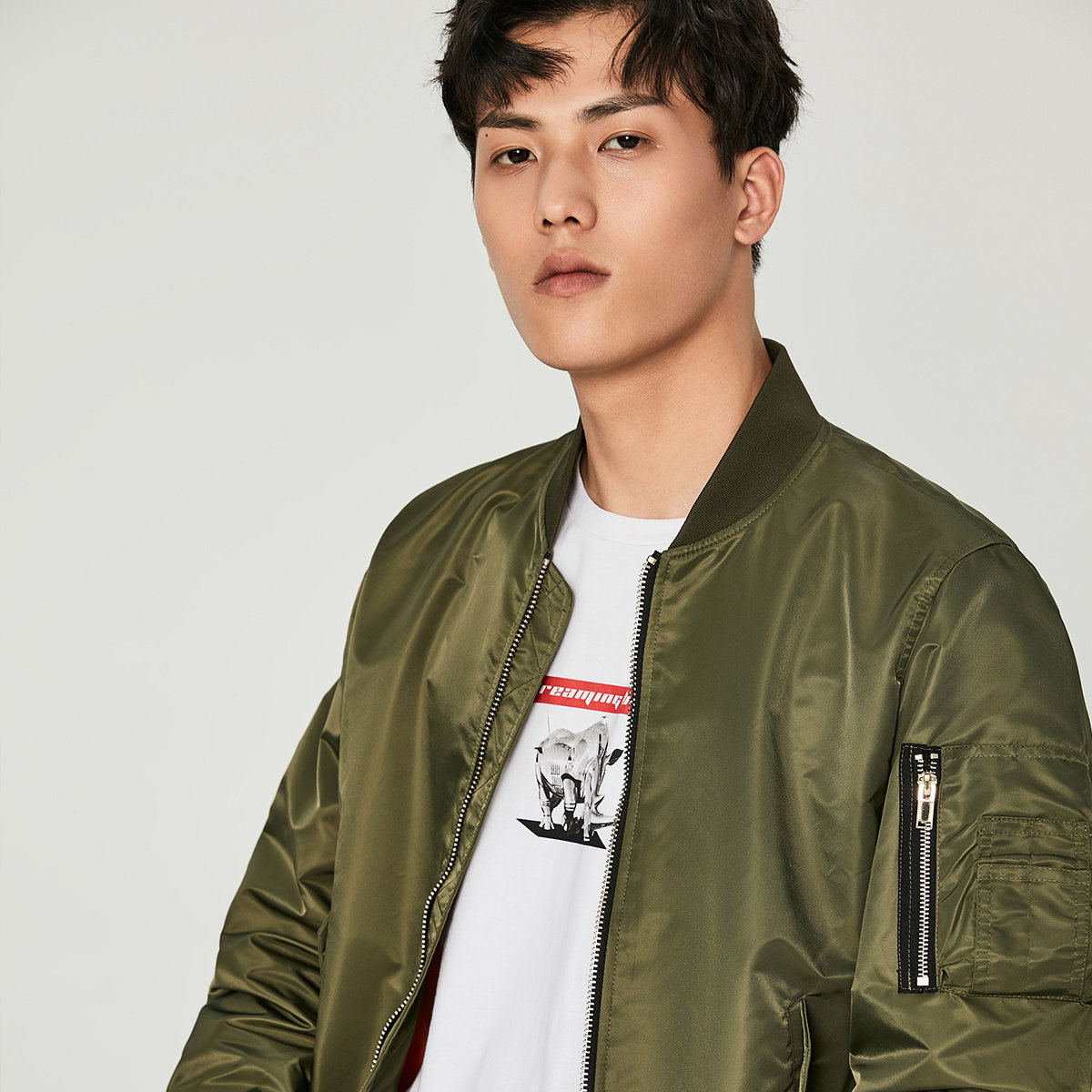 太平鸟男装2018秋季新款男士领夹克 太平鸟男装outlets店夹克