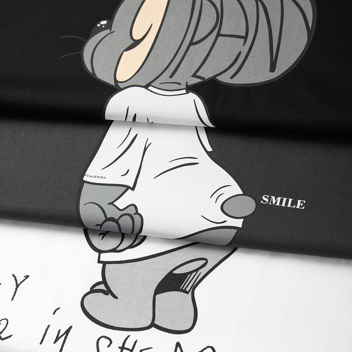 太平鸟男装新款卡通印花主题男t恤 太平鸟男装outlets店T恤