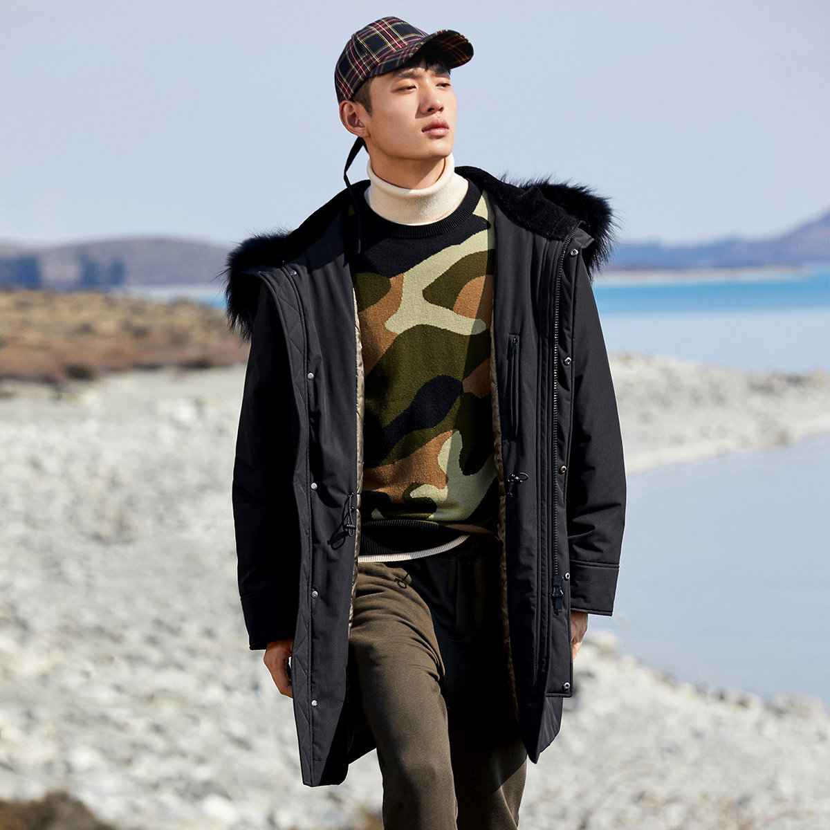 太平鸟男装冬季新款可拆卸韩羽绒服 太平鸟男装outlets店羽绒服