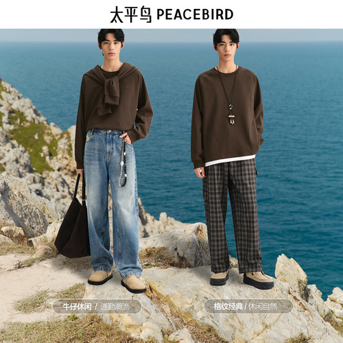 【商场同款】太平鸟男装 潮流宽松秋季新款肌理感卫衣男B2CRF3212 - 图2