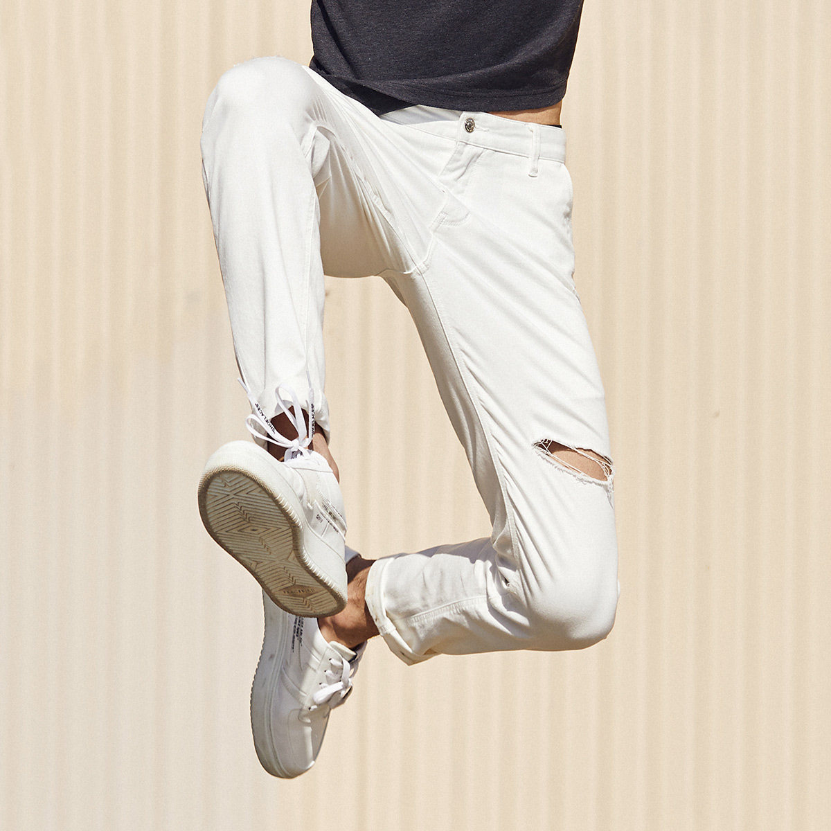 太平鸟男装2020秋季新品青年牛仔裤 太平鸟男装outlets店牛仔裤