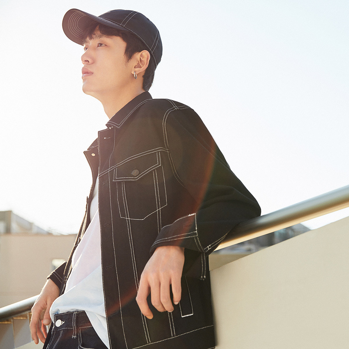 太平鸟男装奥莱牛仔男新款黑色夹克 太平鸟男装outlets店夹克