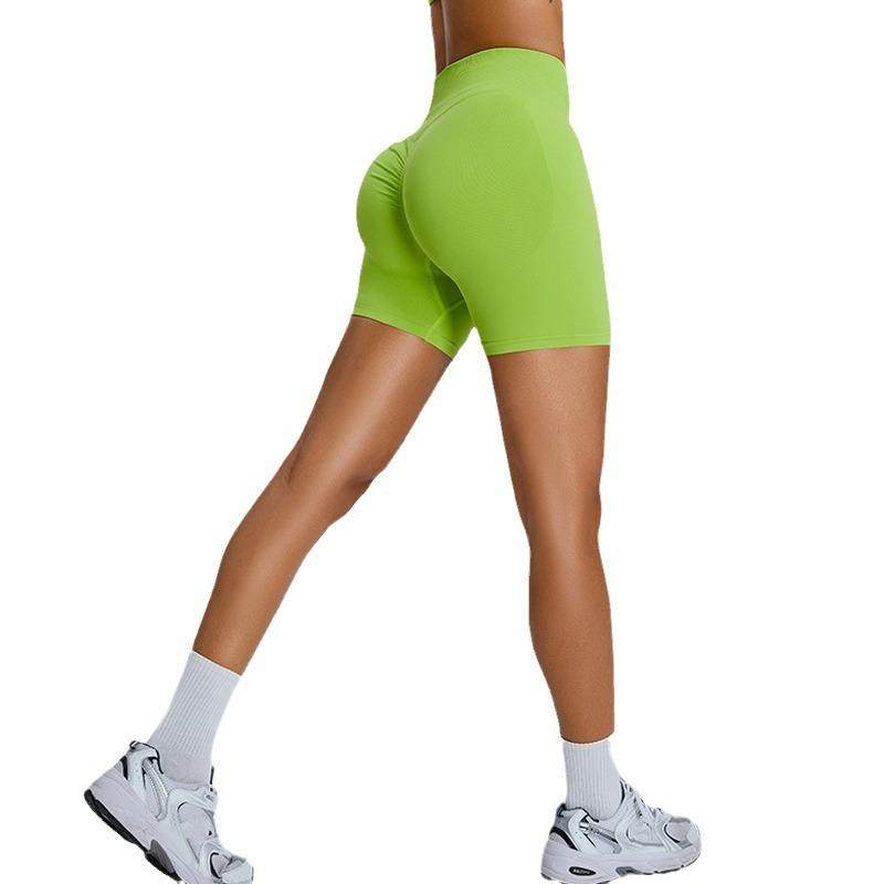 欧美无缝三分健身短裤女高腰蜜桃提臀运动短裤紧身速干瑜伽短裤,淘宝优惠券,粉丝福利购,淘宝优惠卷