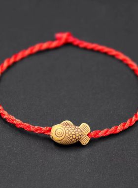 2026年破太红绳兔本命年手链金刚结情侣款礼物红色手链躲春绳手工