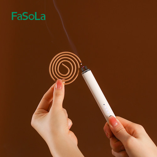 FaSoLa香薰点火器电子脉冲打火机防风充电式加长柄煤气灶点火枪 - 图2