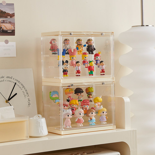 盲盒展示架收纳乐透明高展示盒集装箱亚克力娃娃公仔手办展示柜子 - 图0
