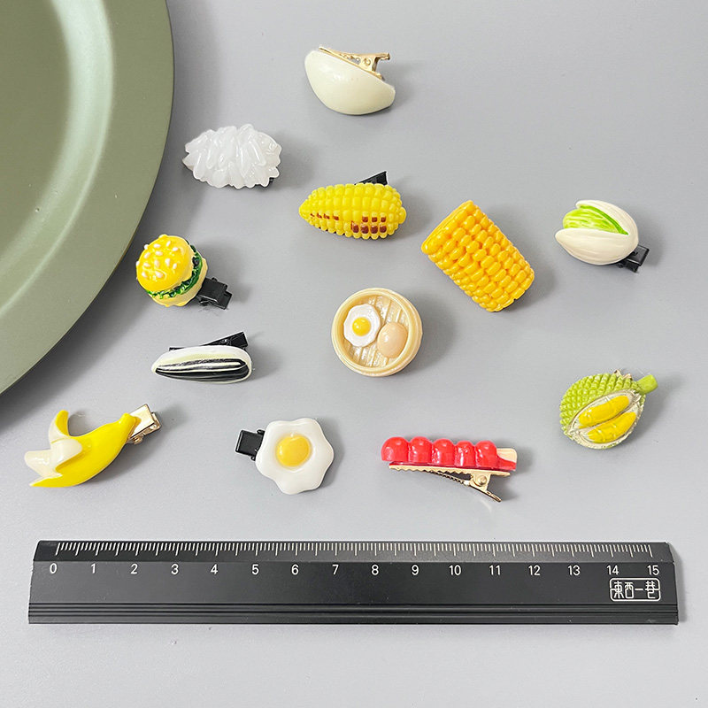 可爱小号发夹瓜子糖葫芦榴莲水果夹子儿童食玩边夹一字夹甜美头饰,淘宝优惠券,粉丝福利购,淘宝优惠卷