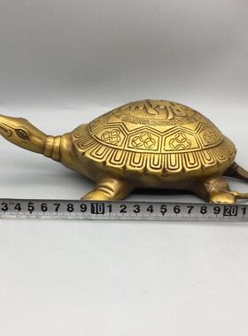 黄铜千年龟摆件铜乌龟百寿龙龟寿龟家居贺寿礼物铜龟装饰品