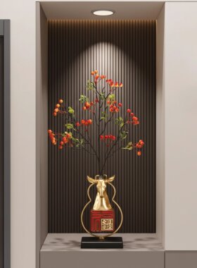 树脂装饰新中式玄关插花创意花瓶