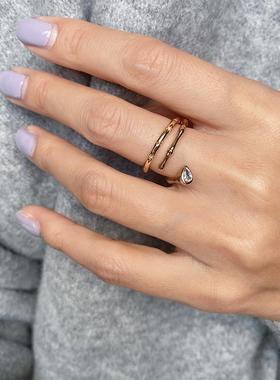 LHWindsor温莎珠宝细竹叶戒指