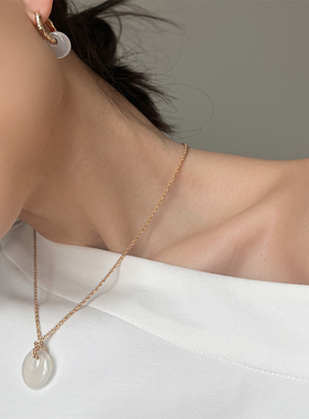 清冷显白新中式福气平安扣项链