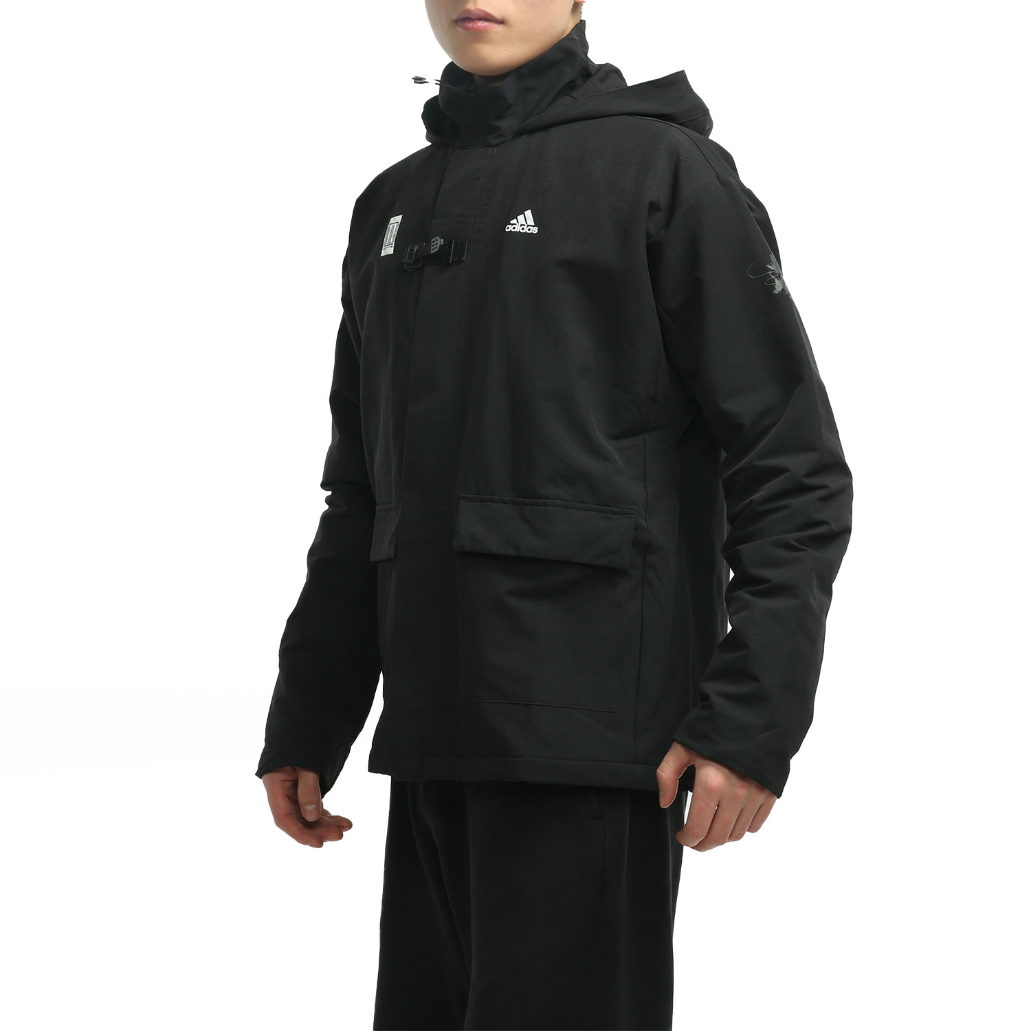 Adidas/阿迪达斯正品男子武极运动服宽松上衣连帽夹克外套 GU1747 - 图2