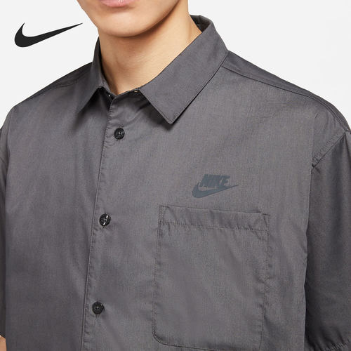 Nike/耐克正品宽松男子休闲翻领短袖T恤NIKE TEE DM8686-060 - 图1