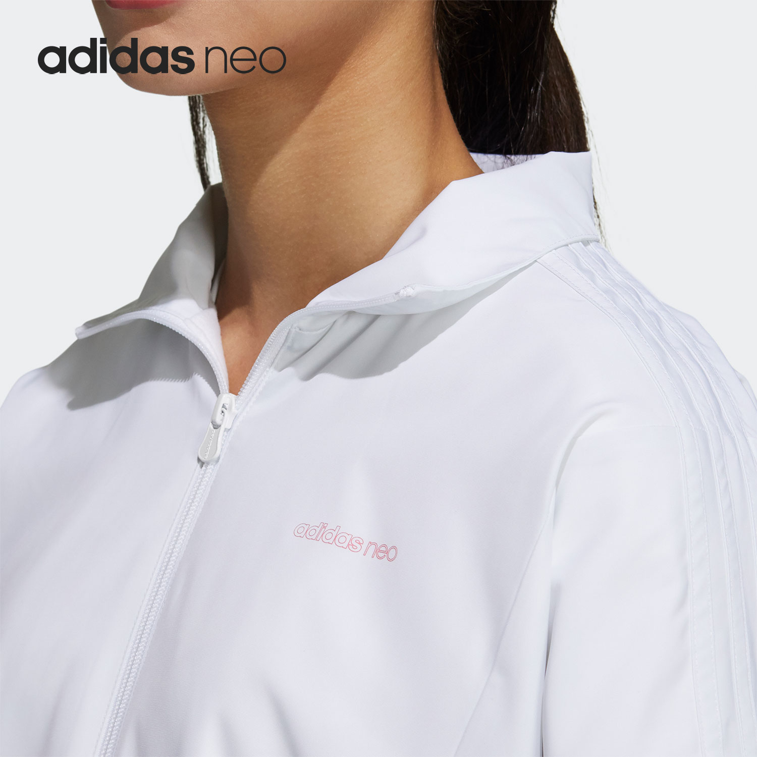 Adidas/阿迪达斯正品NEO女子加绒防风保暖休闲舒适夹克外套H45013-图2