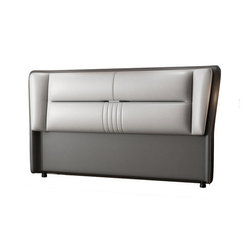 床头板软包2024新款简约现代单独落地榻榻米科技布实木床靠背单买 - 图3