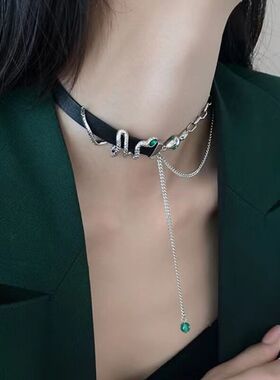 高级感灵蛇项链冷淡风choker颈链女小众设计气质百搭潮酷辣妹项饰