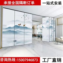 Hotel Banquet Hall Hall Active Partition Wall Hotel Bag Compartment Folding Moving Door Screen Suspension Rail Classroom Soundproof High Partition