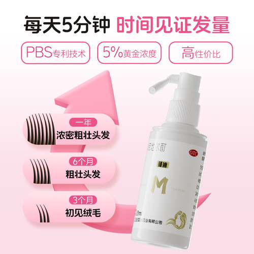 蔓迪米诺地尔酊男女性防脱生发液增发密发育发正品搭上药器洗发水 - 图2