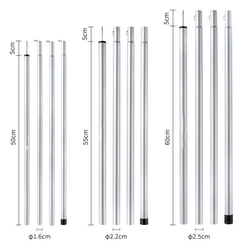 加粗加厚户外天幕帐篷保护铁支撑杆2米2.2米2.4米加高帐篷支架杆 - 图1