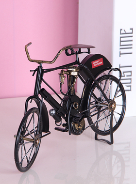 怀旧老式脚踏凤凰酒柜自行车模型
