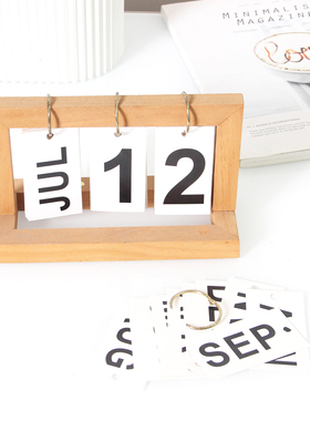 木质日历拍摄道具北欧风格装饰品
