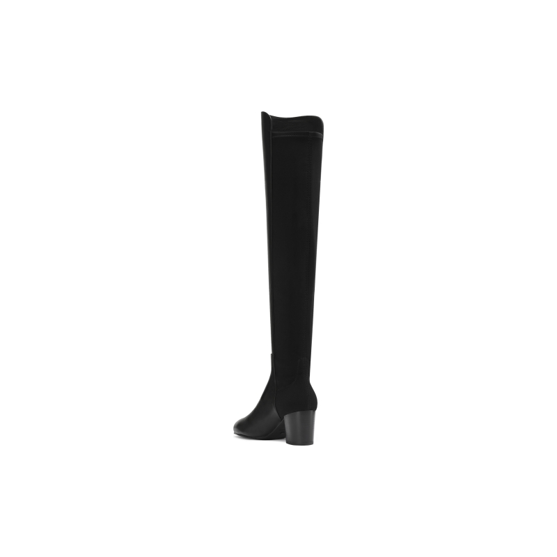 SW 5050 YULIANA BOOT 粗高跟拼接长筒靴套筒长靴瘦瘦靴女 - 图2