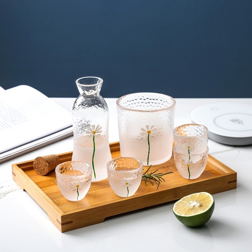 云雾玻璃小酒杯家用一两一口杯酒盅酒壶烫酒壶温酒器清酒壶清酒杯 - 图0