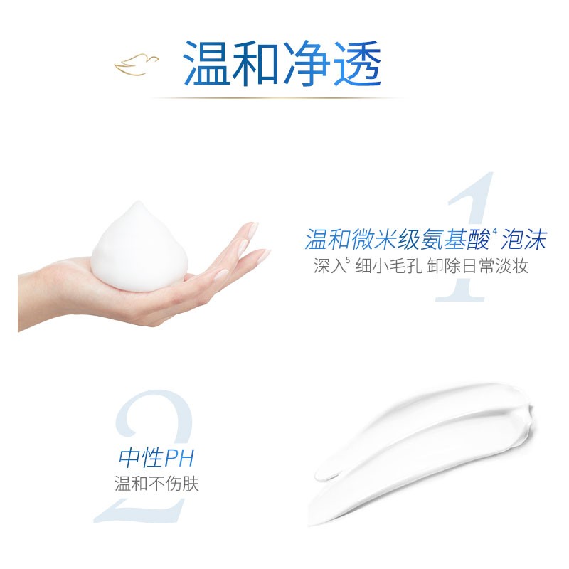 Dove/多芬洁面泡泡保湿水嫩清爽滋润保湿泡泡丰盈洁面乳30g起 - 图2