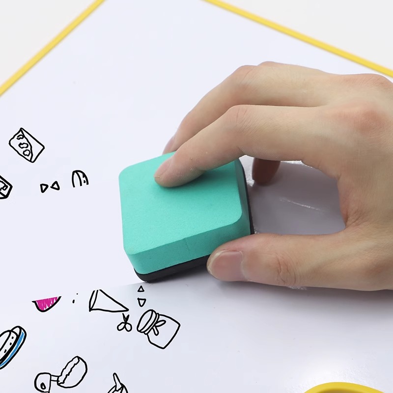 明航 磁性EVA方块可擦板擦磁吸板擦骨头小白板擦绒布白板擦黑板无磁粉笔擦白板刷无尘黑板擦粉笔擦绿板擦 - 图1