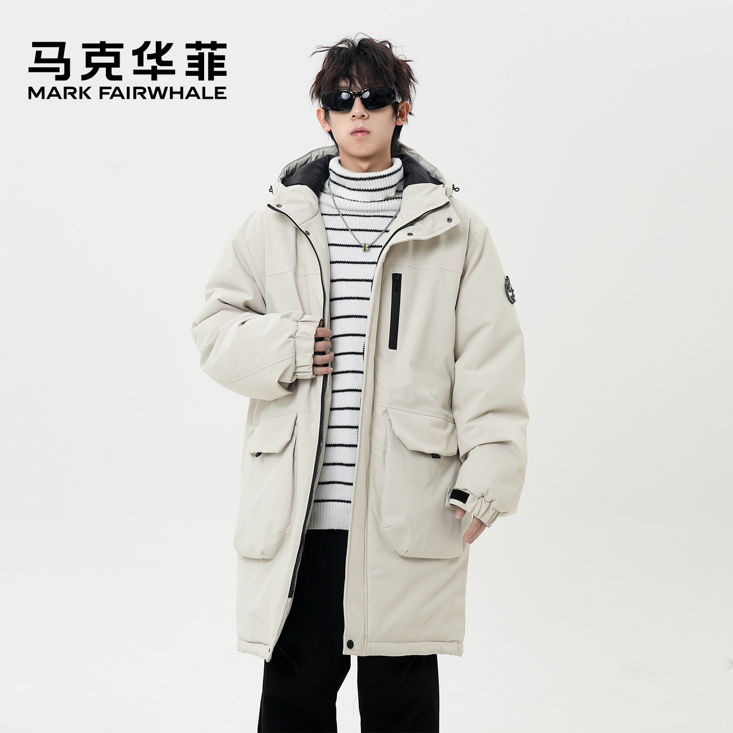 马克华菲美式大口袋工装棉衣男士冬季加绒加厚保暖中长款棉服外套,淘宝优惠券,粉丝福利购,淘宝优惠卷