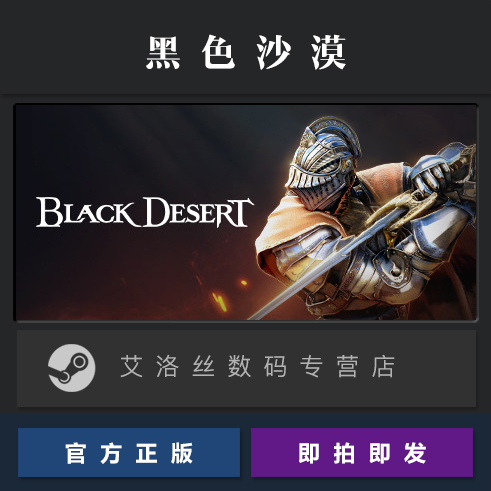 PC中文正版 steam平台 联机游戏 黑色沙漠 Black Desert 港台服 欧美服 成品账号 - 图0