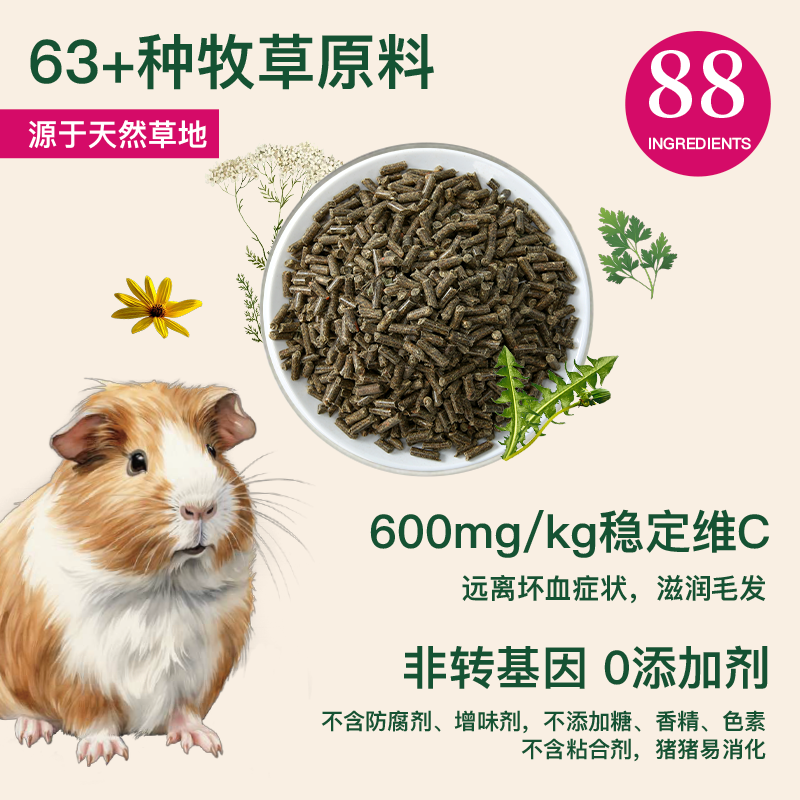 现货德国Bunny幼年豚鼠粮1.5kg荷兰猪粮食天竺鼠葵鼠饲料主粮26.7,淘宝优惠券,粉丝福利购,淘宝优惠卷