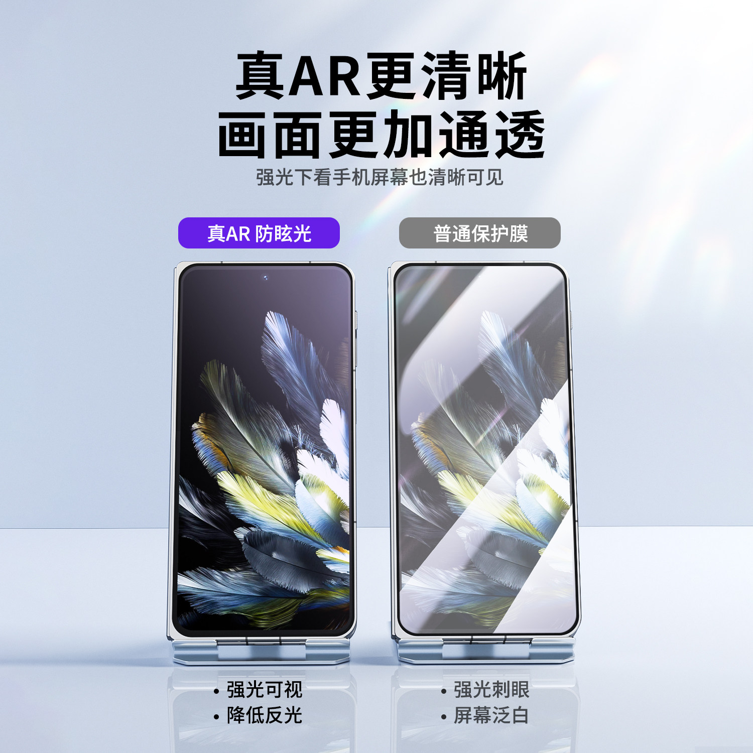 适用OPPO Find n5抗反光AR手机膜典藏高清AR护眼增亮膜折叠手机外屏防反光保护膜抗指纹秒解锁降反射超清