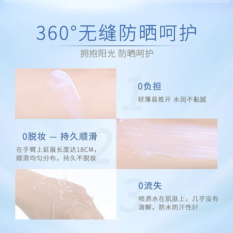 Mistine泰国防晒霜SPF50+脸部身体军训紫外线隔离乳霜蜜丝小蓝帽-图1